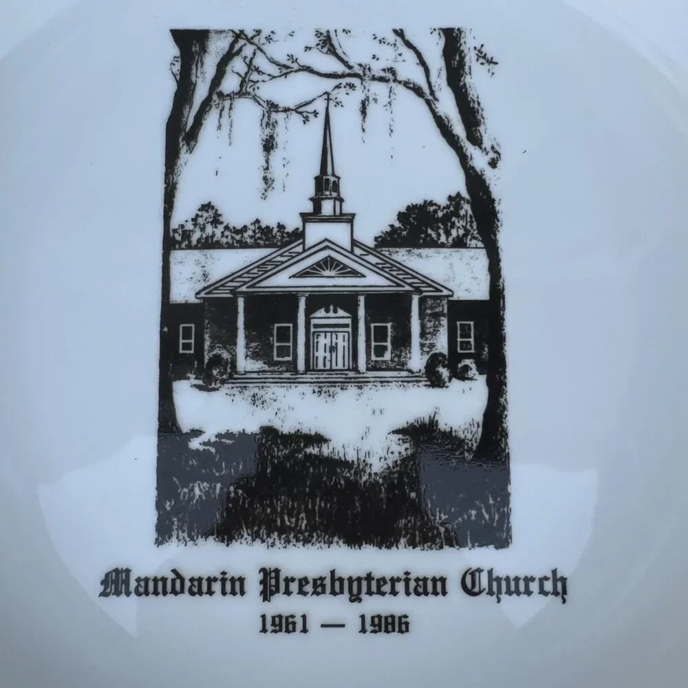 Vintage Mandarin Presbyterian Church Commemorative Plate – Jacksonville Florida